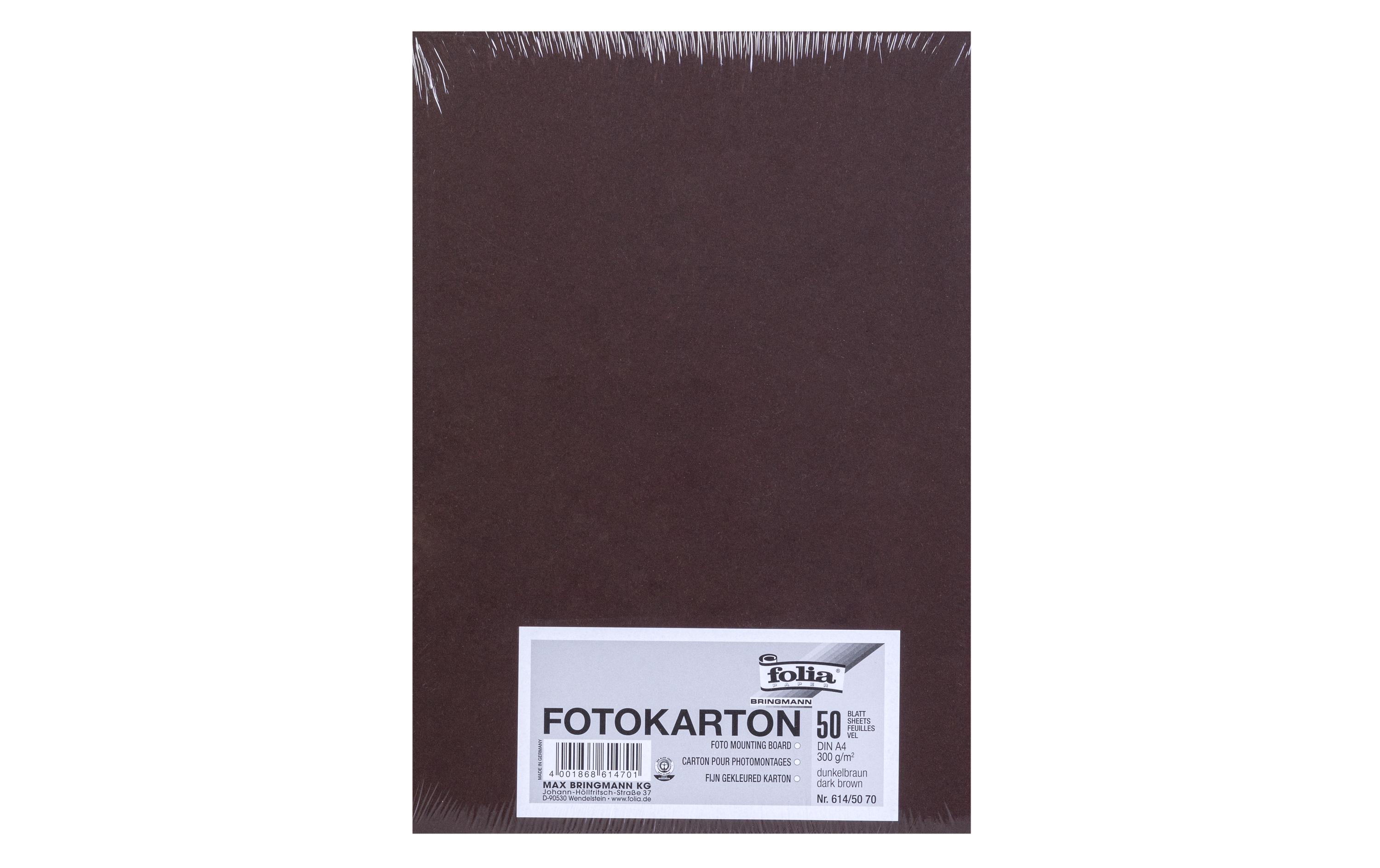 Fotokarton A4, 300 g/m², 50 Blatt, DunkelbraunFotokarton zum Basteln oder Gestalten