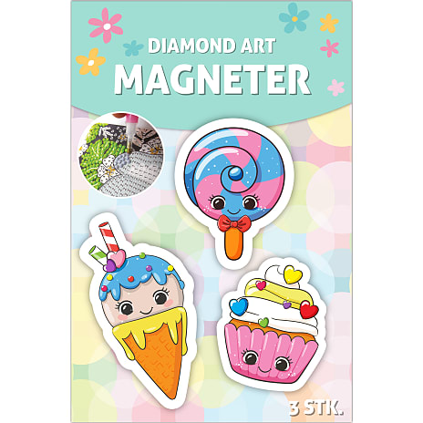 Diamond Art magneter 13x18 cm - søde sager