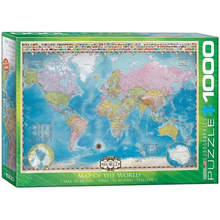 Eurographics Weltkarte mit Flaggen 1000 Teile