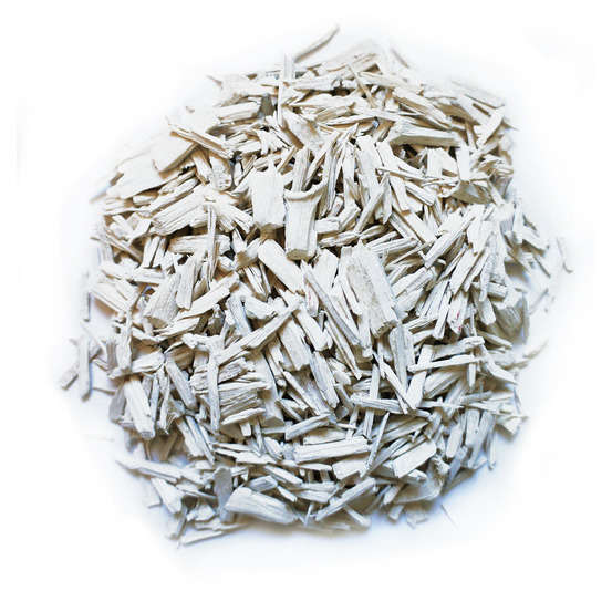 Paillage de plaquettes de bois blanche - sac de 7,5 litres