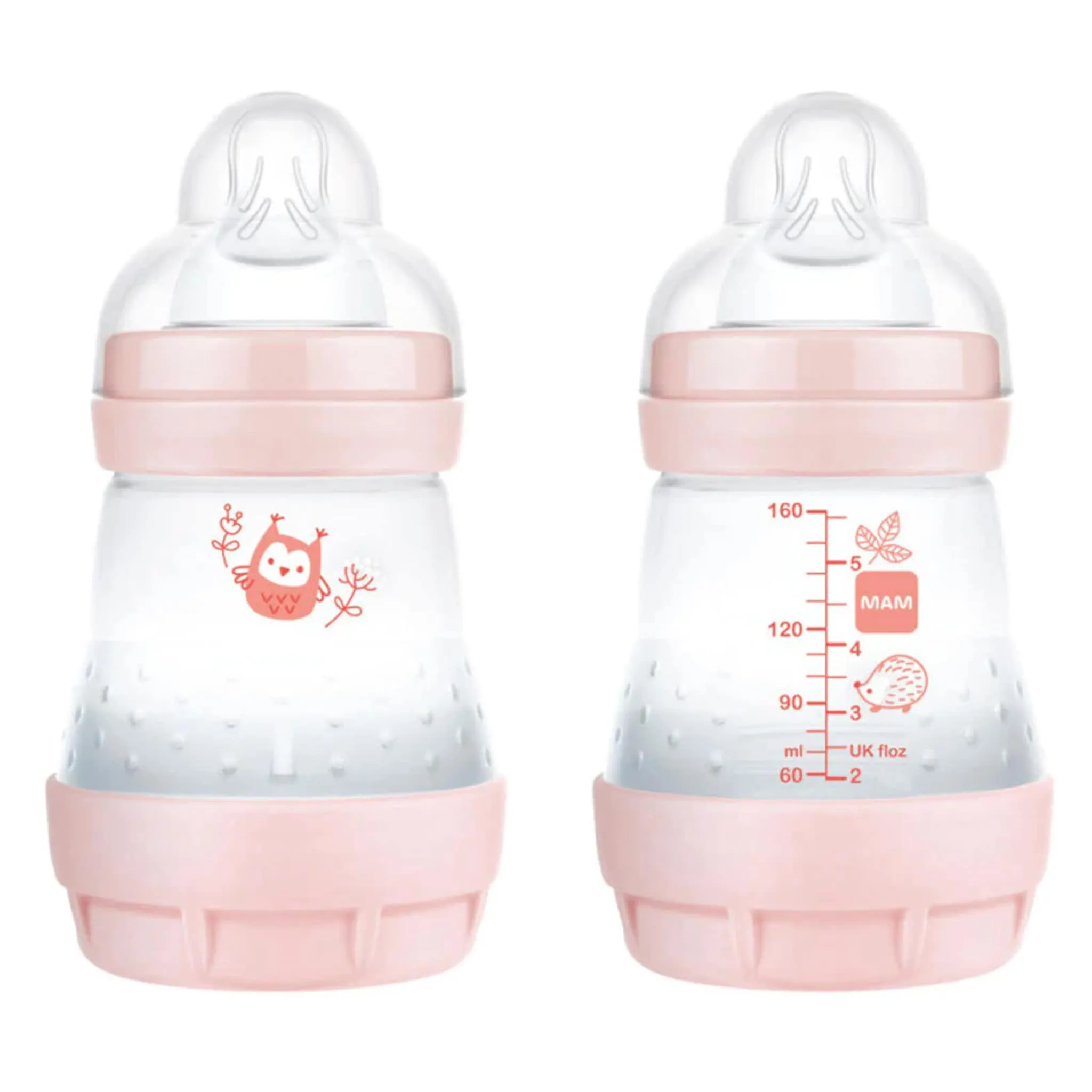 Mam Baby Biberon Anti-Colique  5oz Paquet de 2 - Rose Mat
