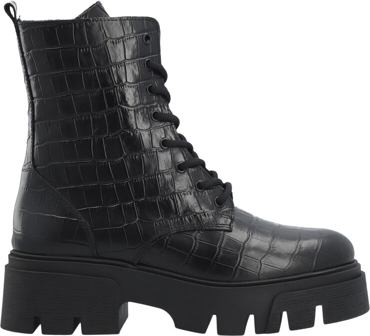 Bianco Indi Lace Boot #C Black croco