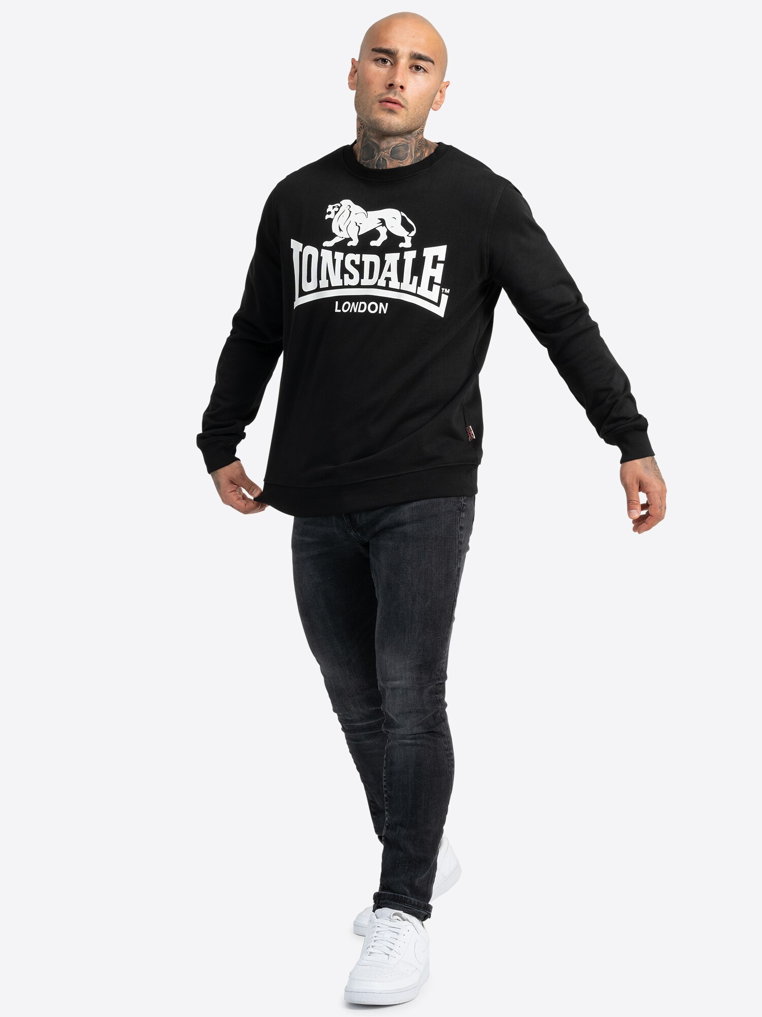 Lonsdale Herren Rundhals Sweatshirt schmale Passform GO SPORT