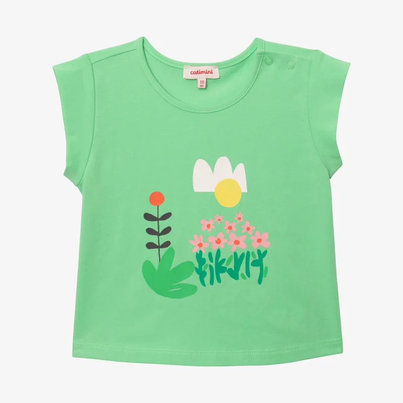 T-shirt bébé fille arty vert Catimini Vert