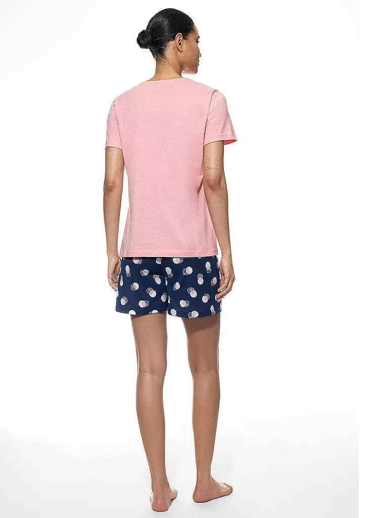 MEY Pyjama SCRIBBLED DOTS dunkelblau
