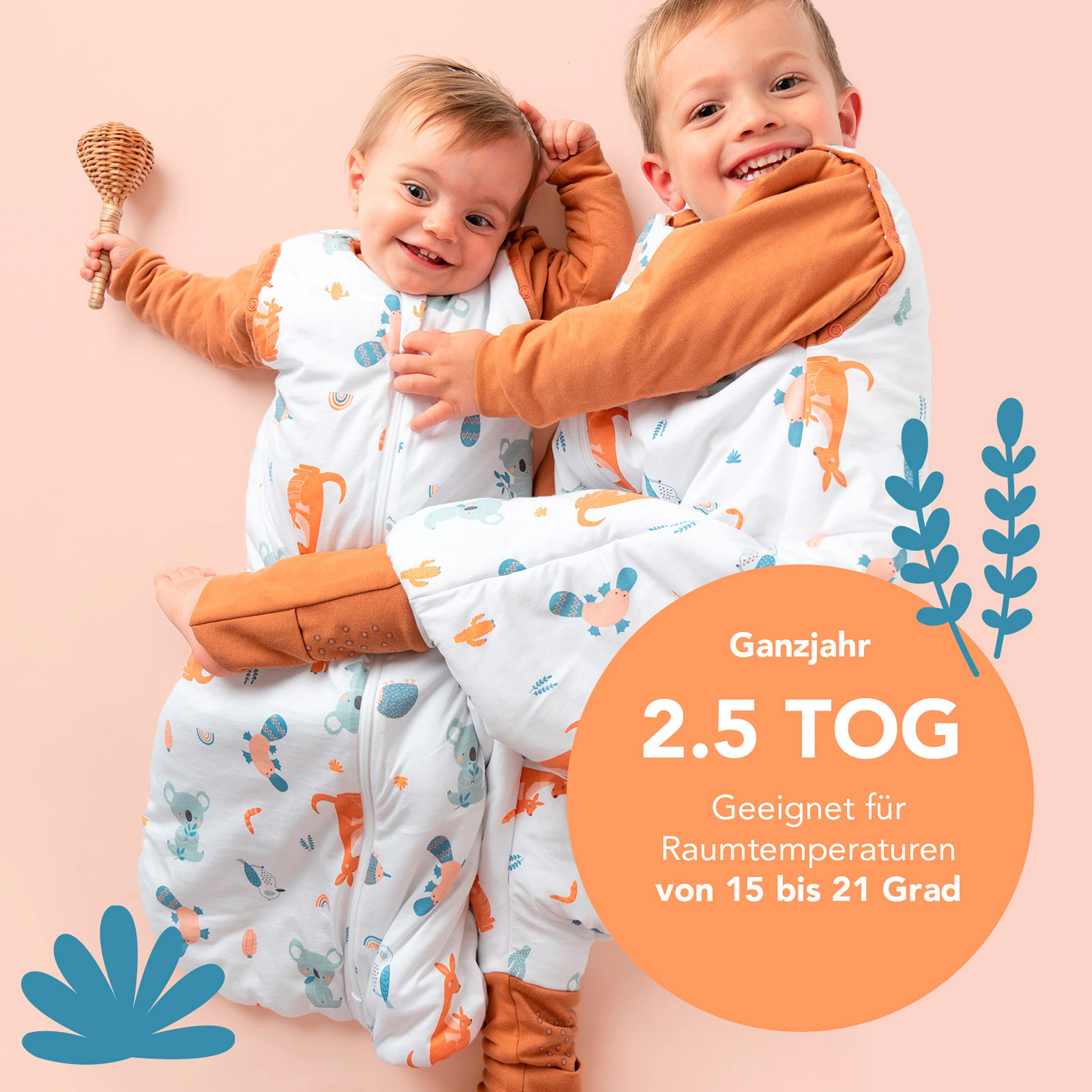 schlummersack Schlafsack ohne Füßen 2.5 Tog Känguru