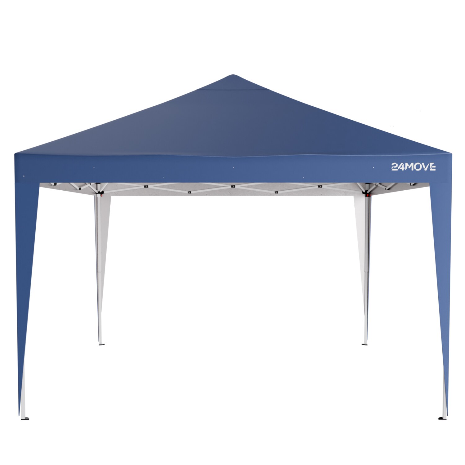 24MOVE® Pavillon Santos 3x3m Pop-Up UV-Schutz 50+ Wasserdicht & winterfest mit Tasche faltbar & stabil, für Camping & Garten Faltpavillon - Partyzelt Blaullon Faltpavillion SANTOS 3x3M Pop Up wasserdicht klappbar, blau