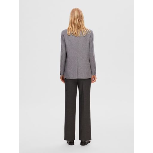 Selected Femme Sasja Wool Blazer, Light Grey Melange, 38