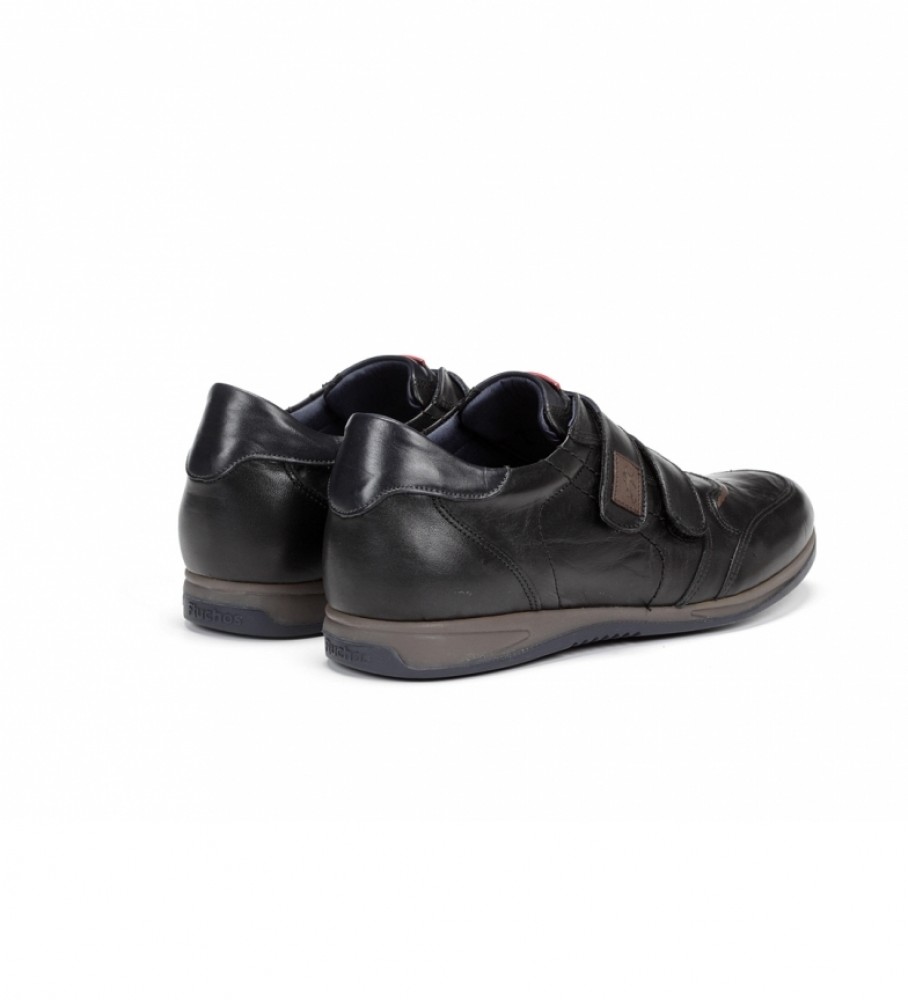 Sapatos Fluchos Grisslie 9262 em couro preto