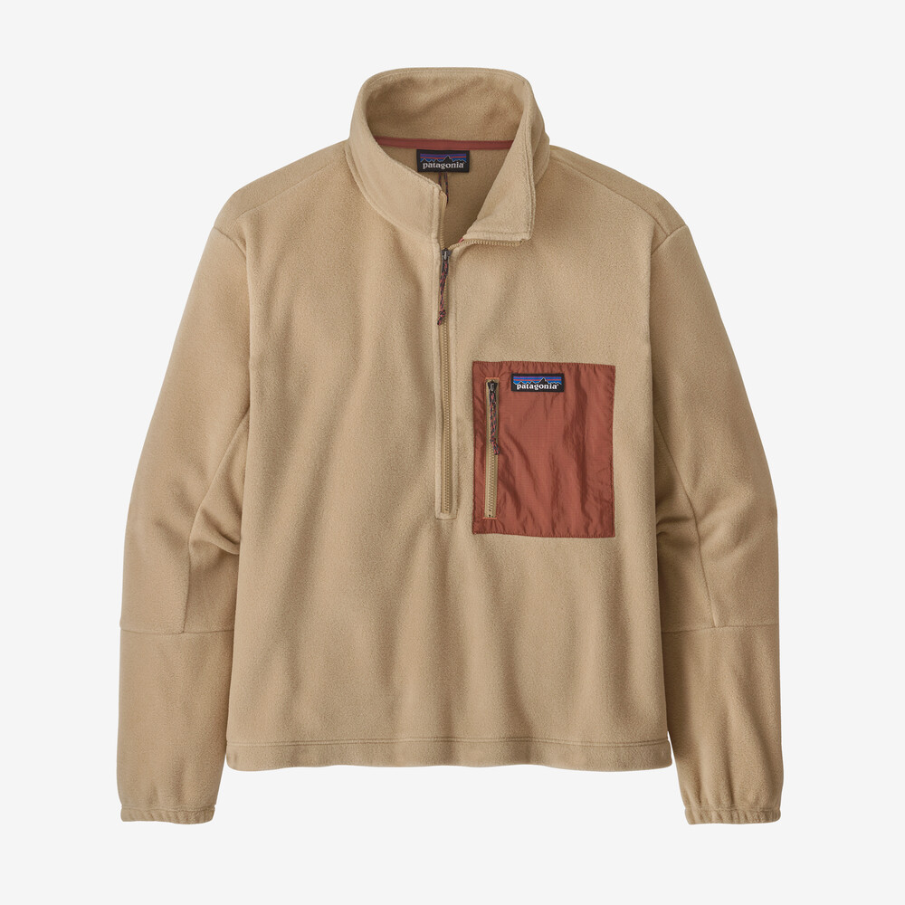 Damen-Fleecepullover von Microdini mit halbem Reißverschluss