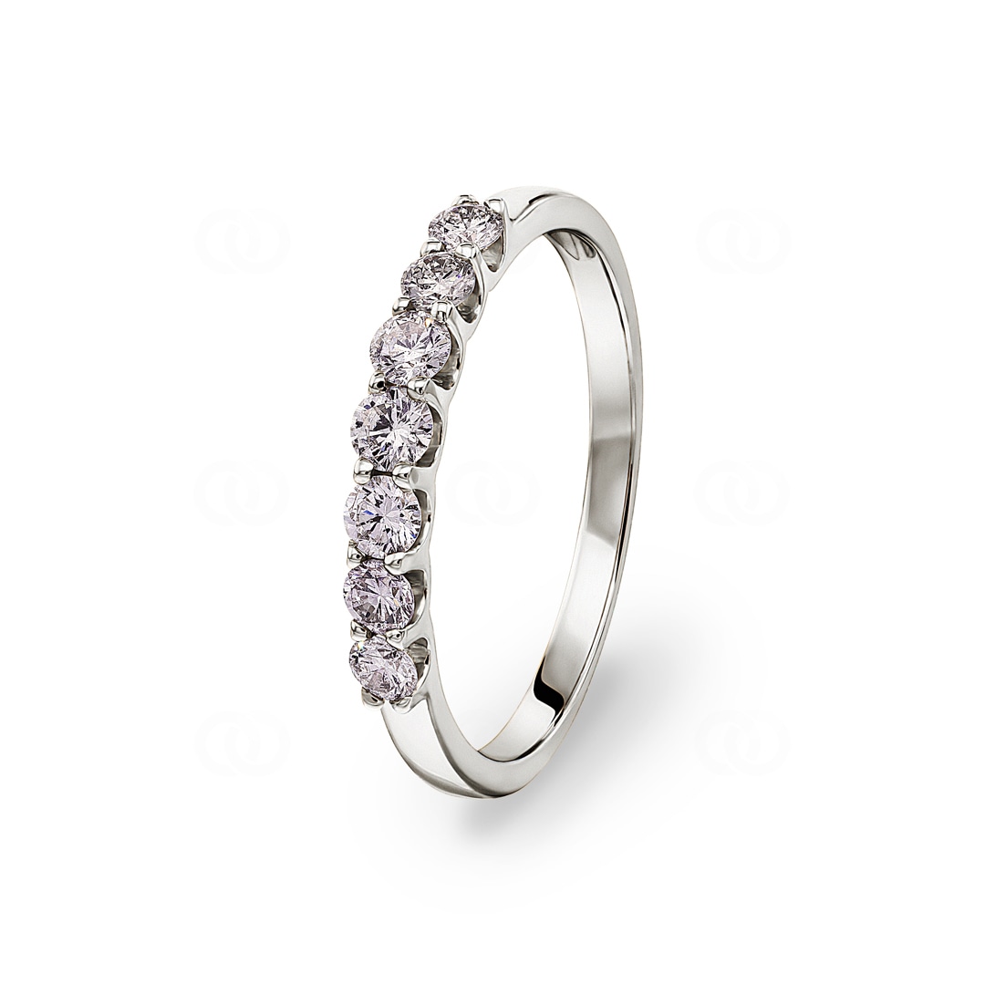 0.50 Karat Diamanten Mémoire Ring 750/18 K Weissgold