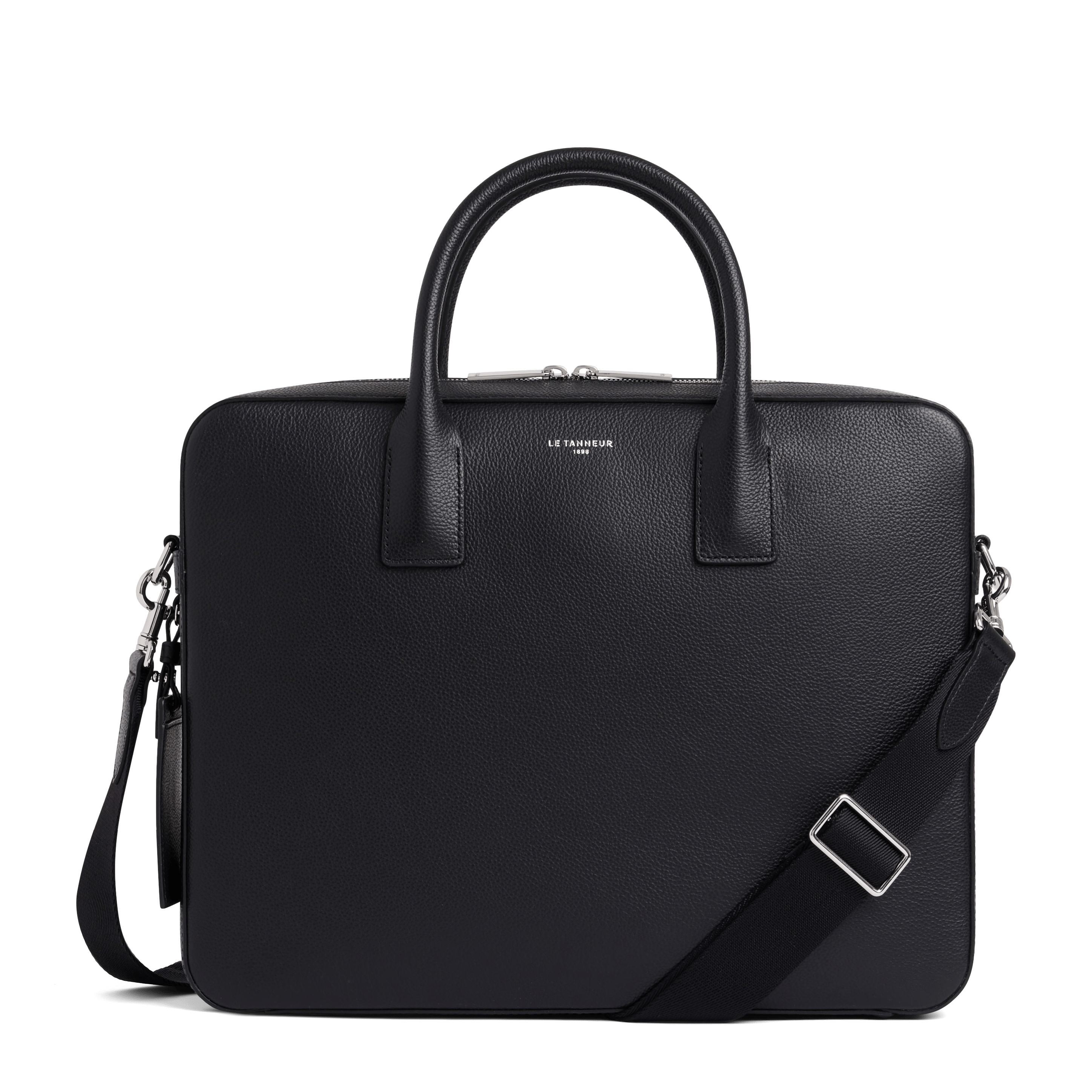 EMILE - Porte documents en cuir| Noir