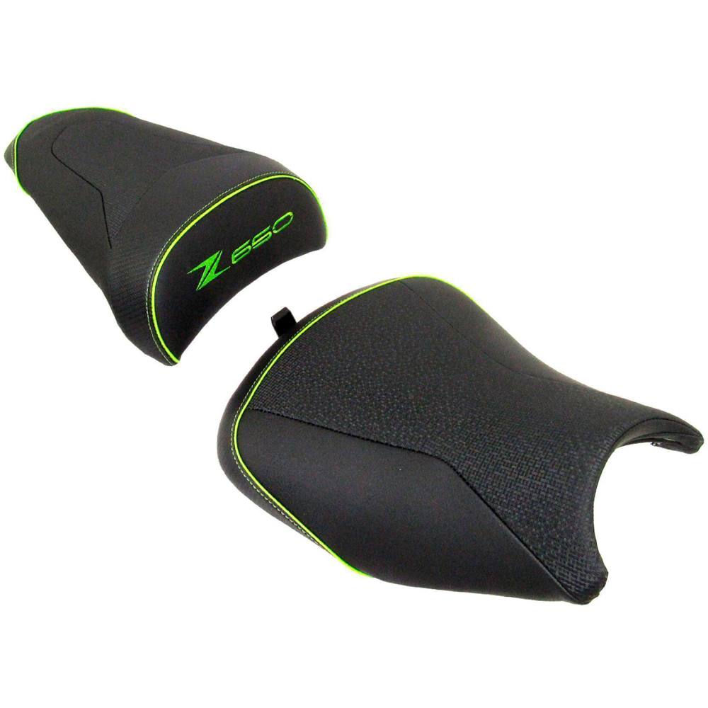 Bagster - Selle Ready Luxe Kawasaki Z650 (2020-2021) Noir / Vert fluo