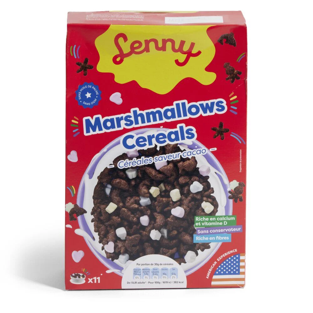 Céréales Lenny au cacao avec marshmallows 325gr