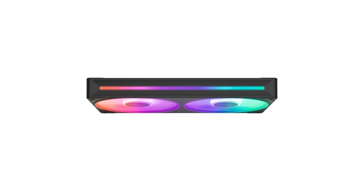 NZXTF240 RGB CORE case fans  (Zwart, 2 stuks, 240 x 120 x 26 mm)