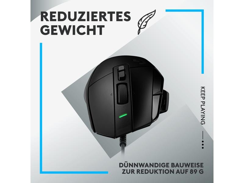 Logitech Gaming-Maus G502 X Schwarz Hochpräzise Gaming-Maus mit optisch-mechanischen Lightforce Switches