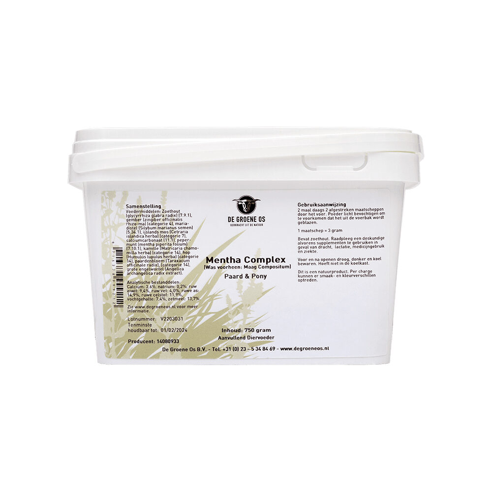 Groene Os Mentha Complex- Paard/Pony