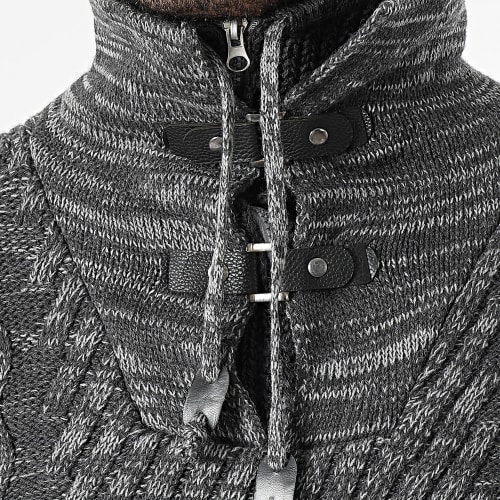 Pull Col Amplified Gris