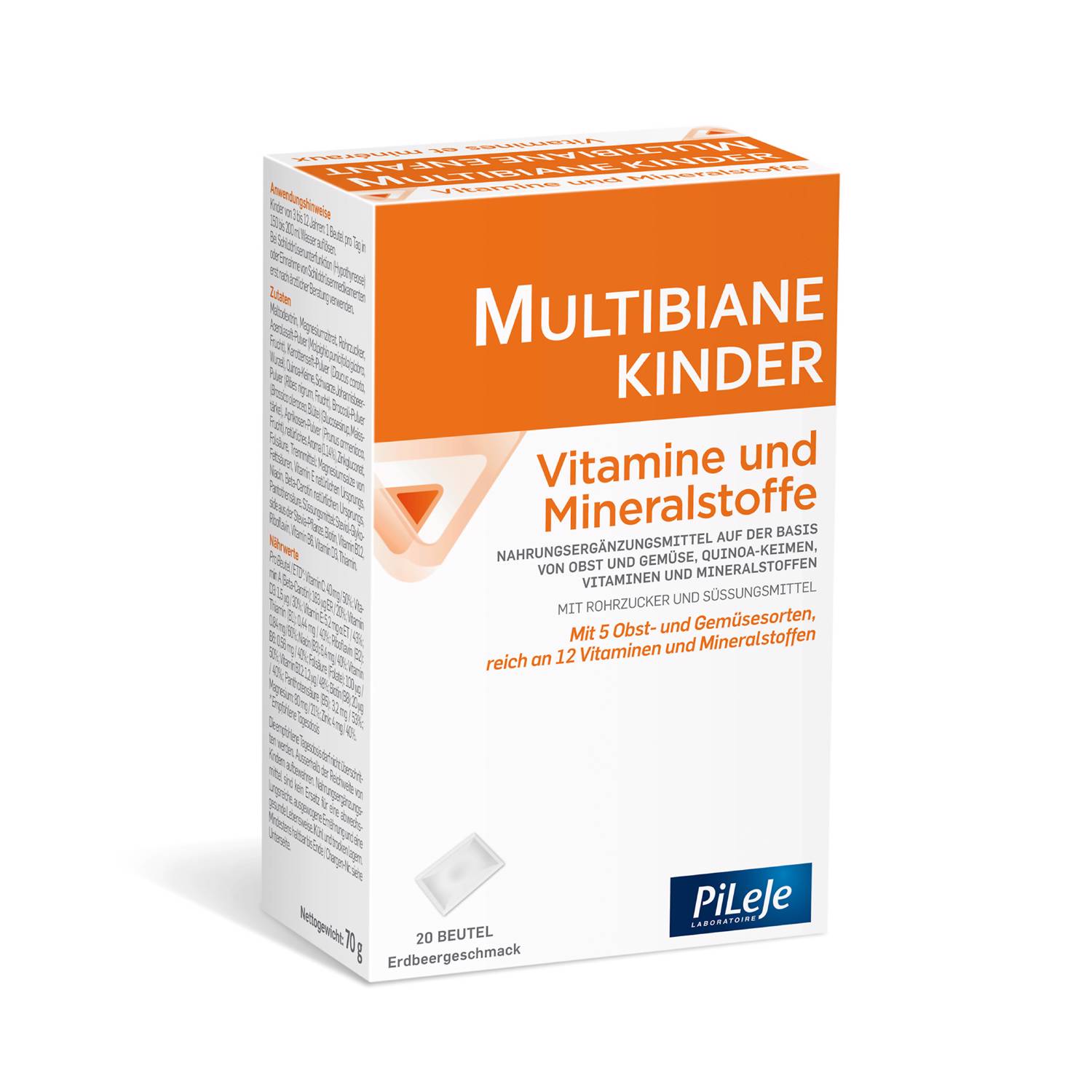 Multibiane Kinder Vitamine und Mineralstoffe Plv Btl 20 Stk