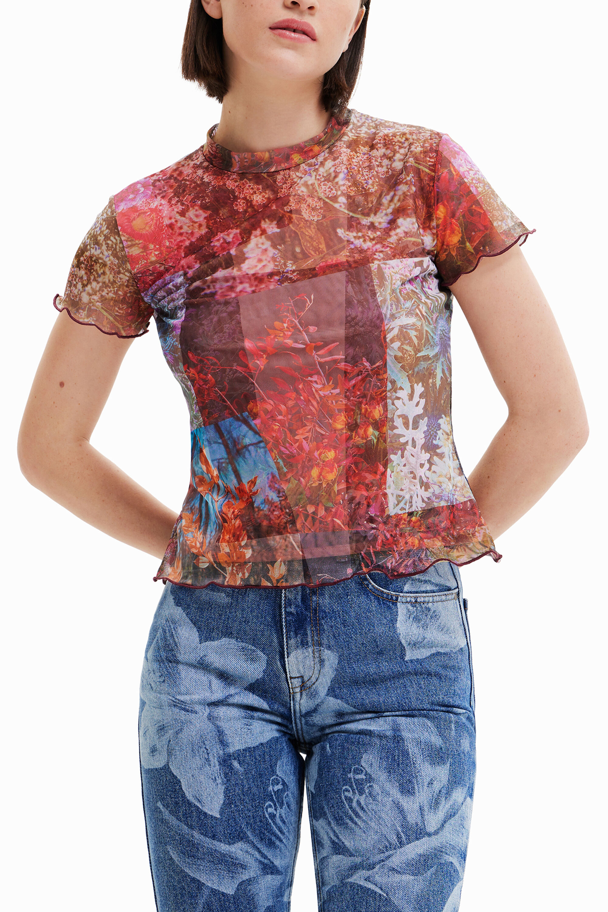 T-shirt tulle imprimé