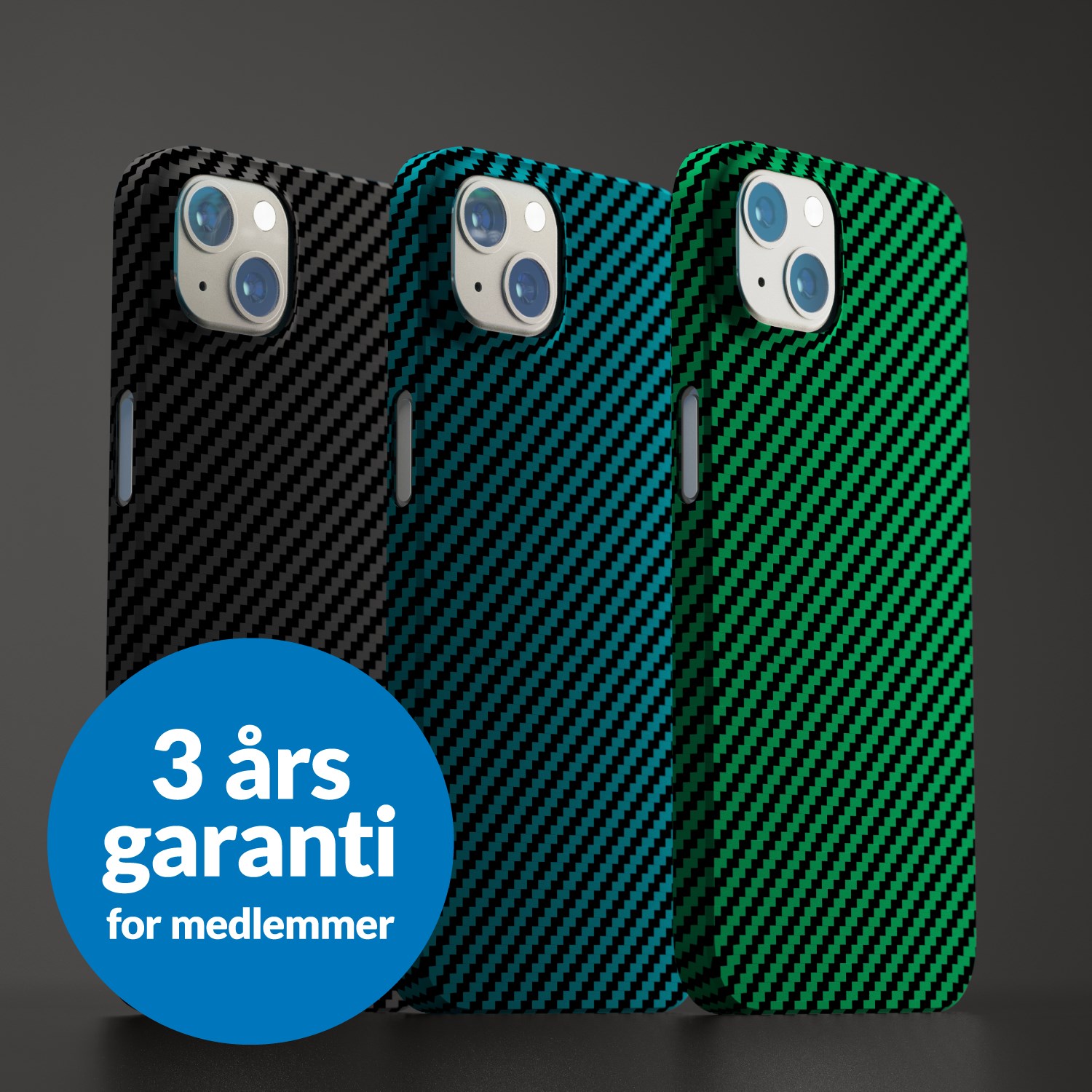 Linocell Premium Kevlar Robust deksel for iPhone 13 Blå