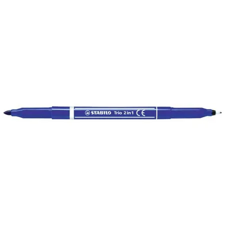 Filzstift und Fineliner in einem - STABILO Trio 2 in 1 - blau