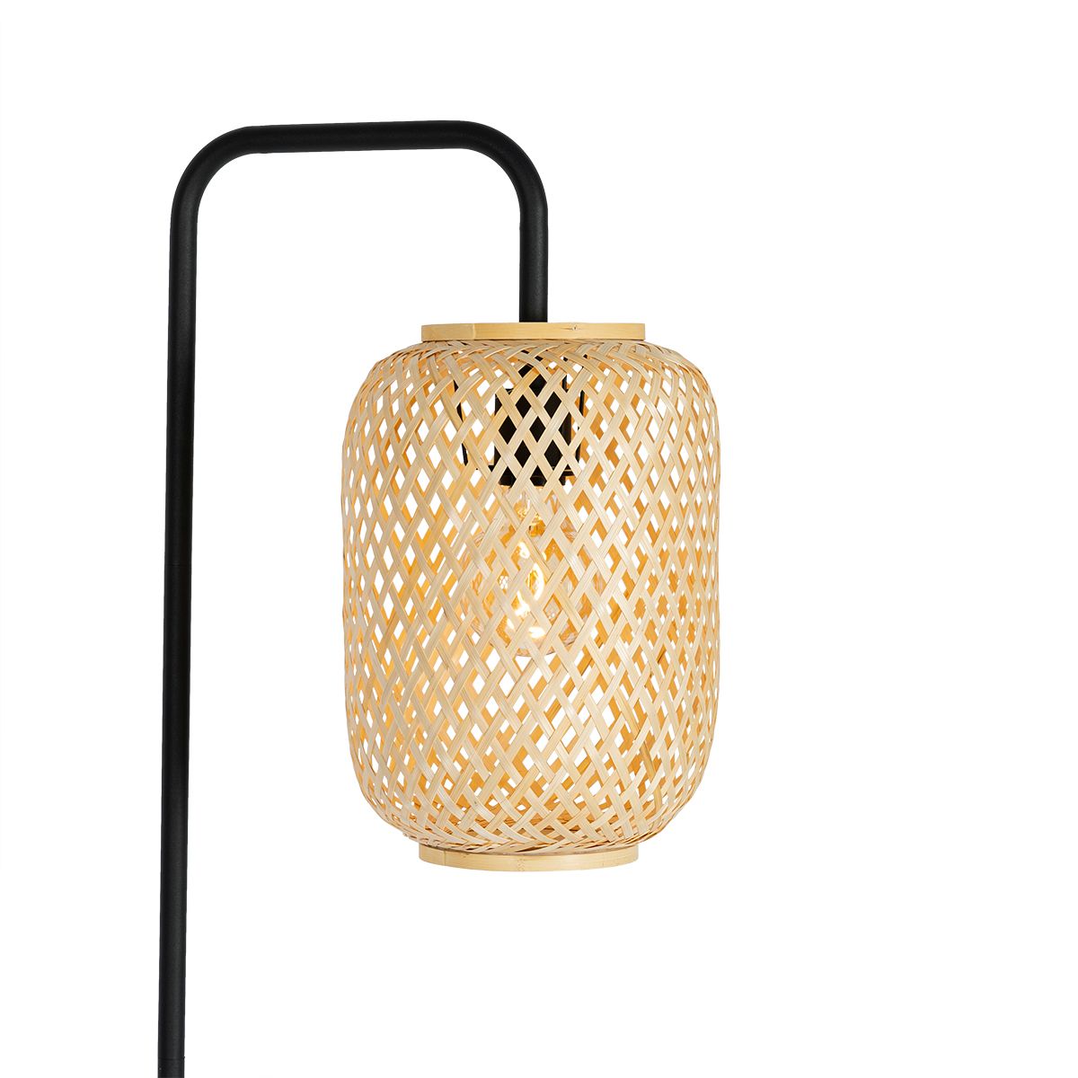 Smart vloerlamp bamboe incl. Wifi ST64 - Yvonne