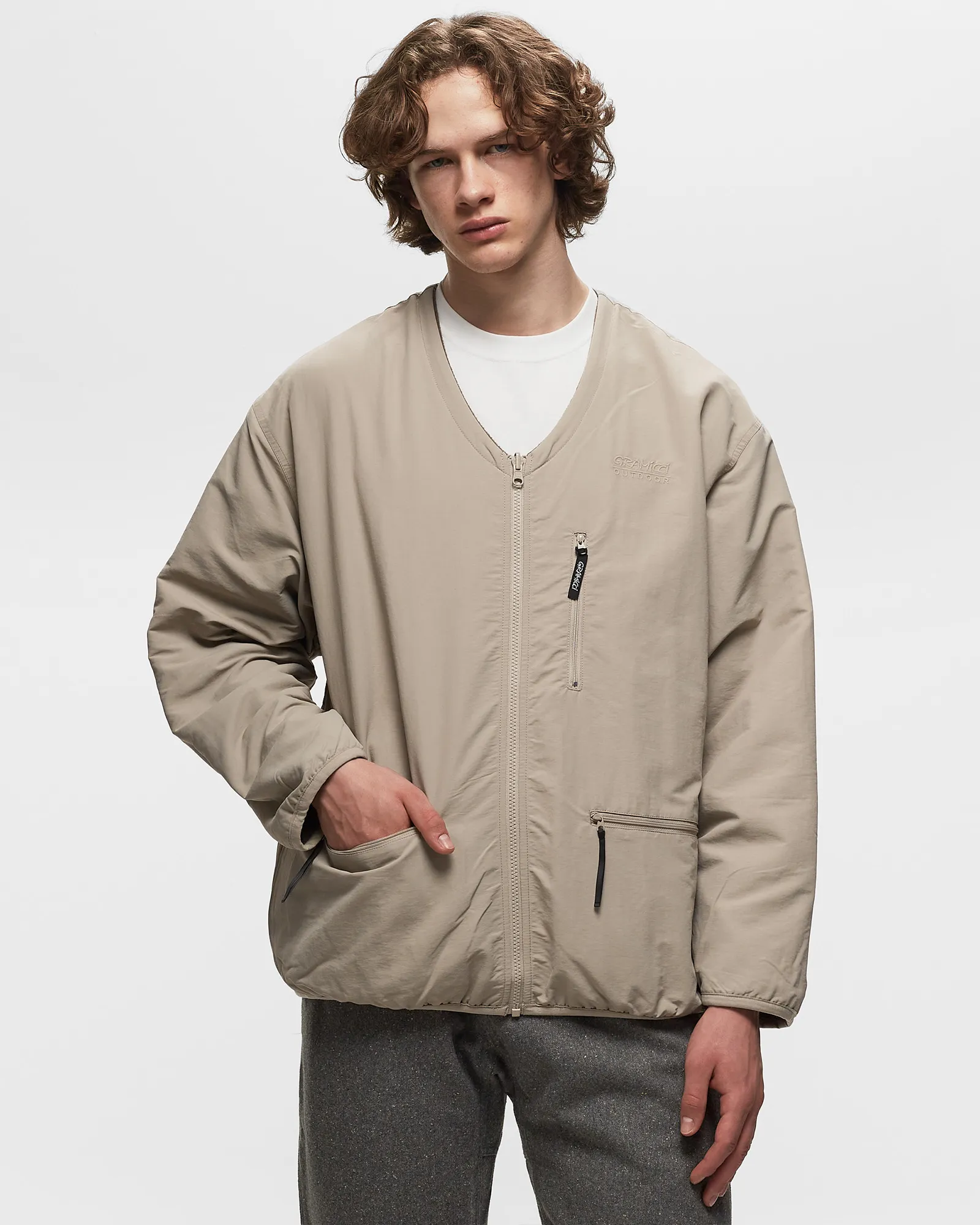 Gramicci REVERSIBLE FLEECE CARDIGAN