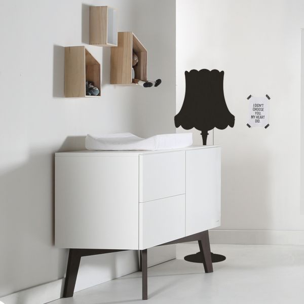 Kidsmill Sixties Babykamer Wit Mat / Walnoot | Bed 60 x 120 cm   Commode