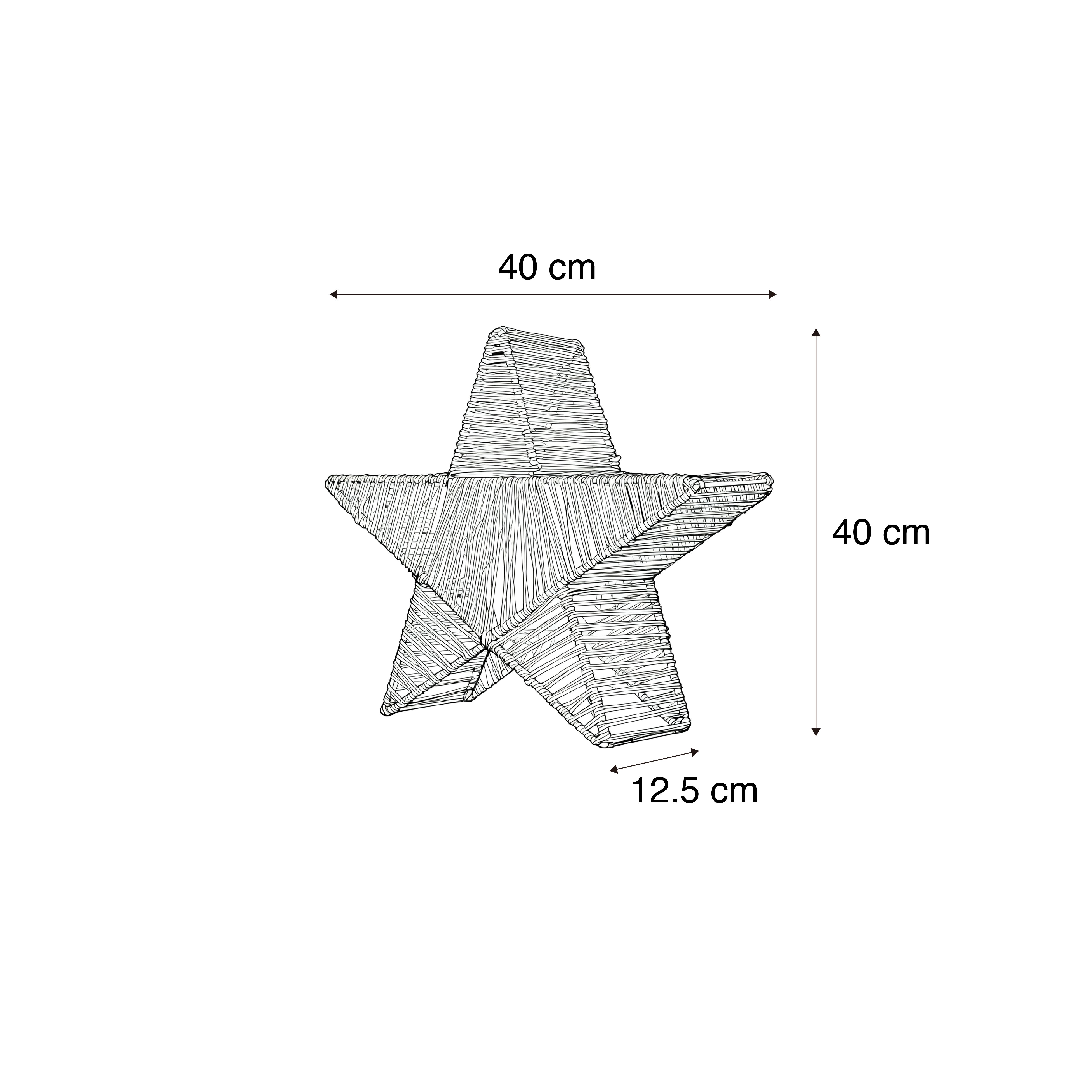Kerst vloerlamp bruin 40cm incl. LED IP54 oplaadbaar - Sisine