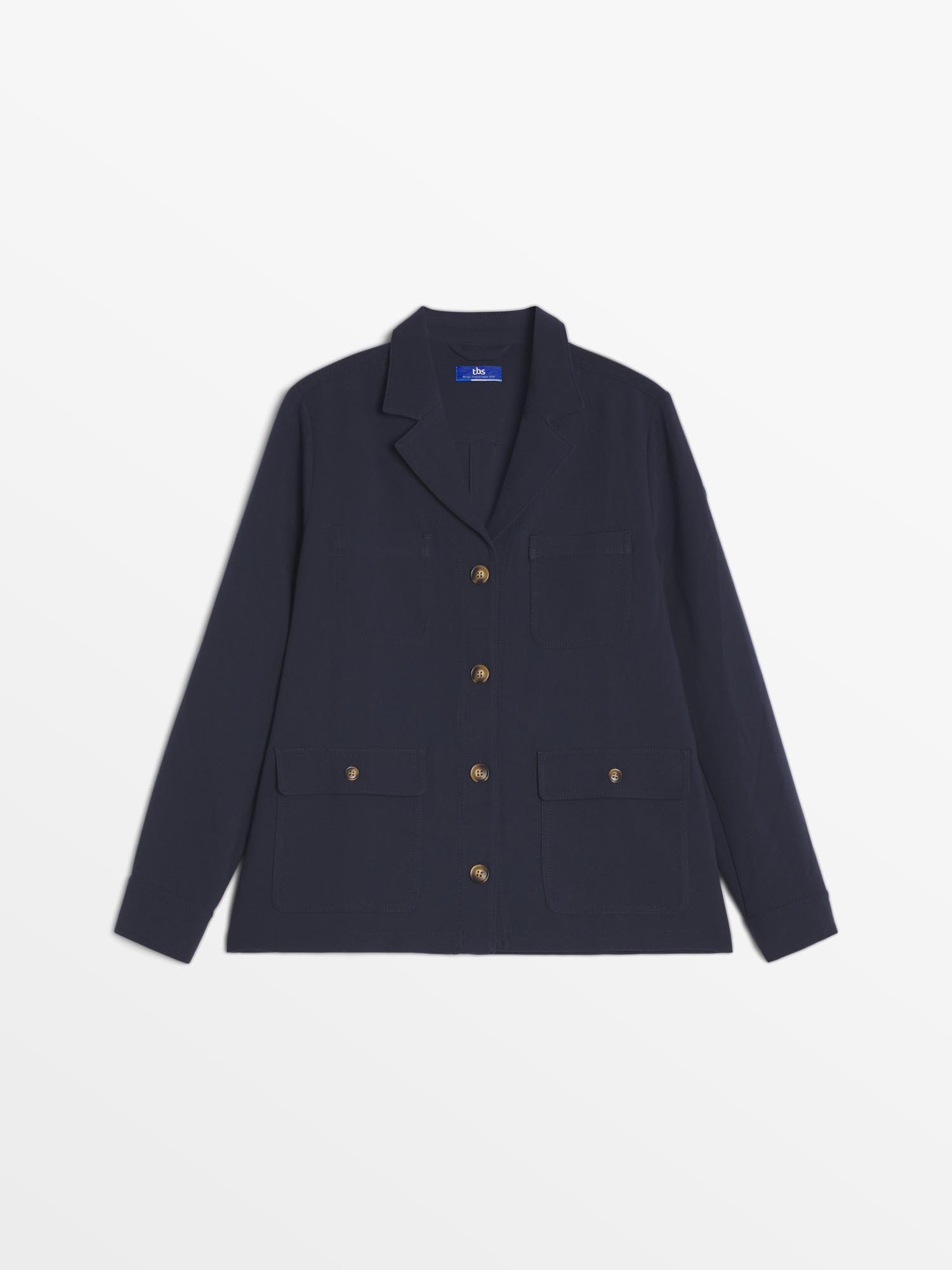 Veste Femme Boutonnée et Fluide Marine