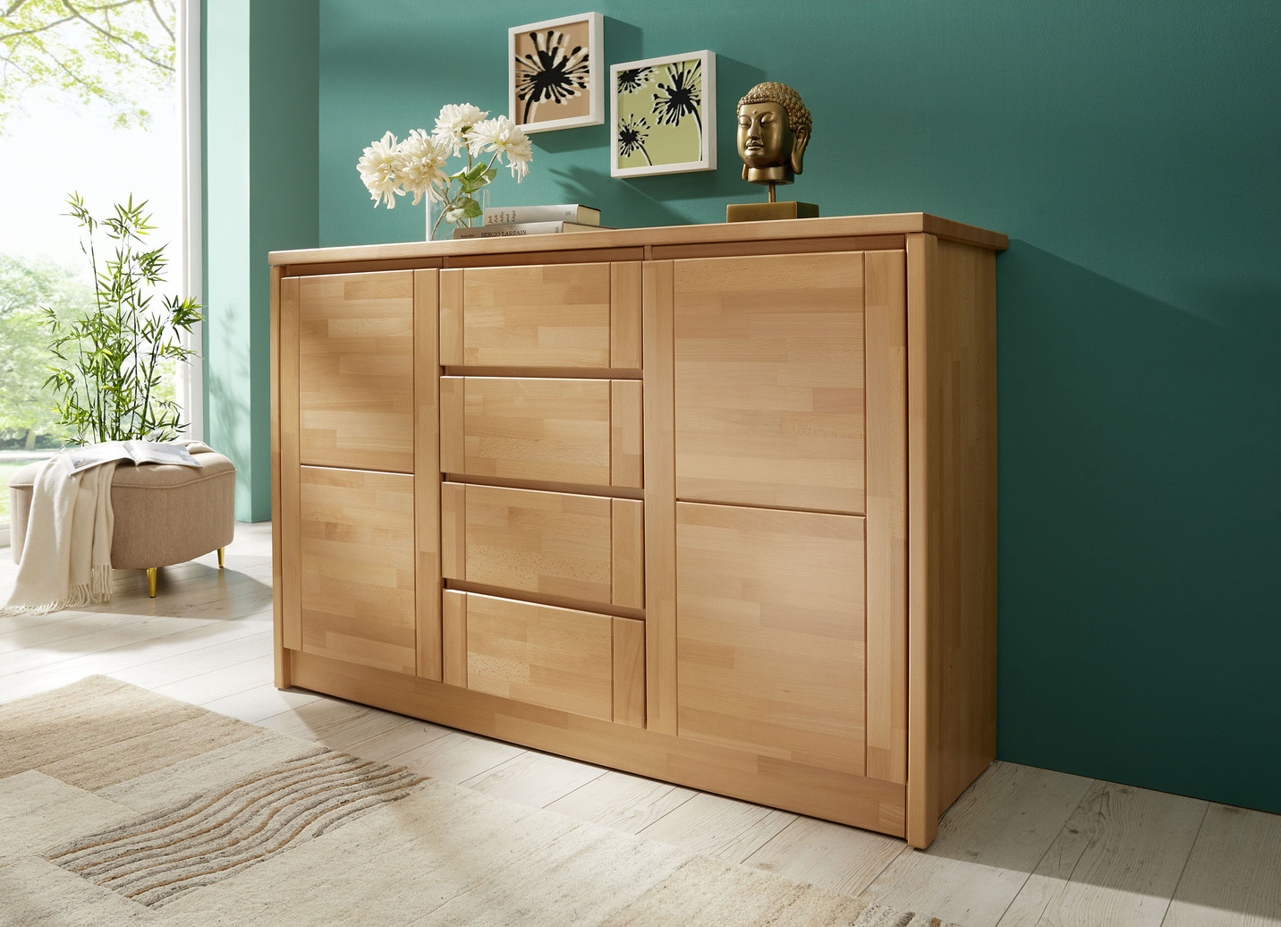 Sideboard aus Massivholz mit Softclose