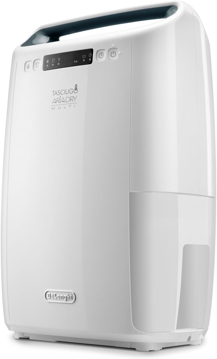 De'Longhi AriaDry DEXD216RF Mehrzweck-Luftentfeuchter, entfernt Feuchtigkeit zu Hause mit Filtration mit 3 Aktionen, Trocknungsfunktion, Luftbefeuchtung 16 l/Tag, R290, abnehmbarer Wassertank, Schwarz