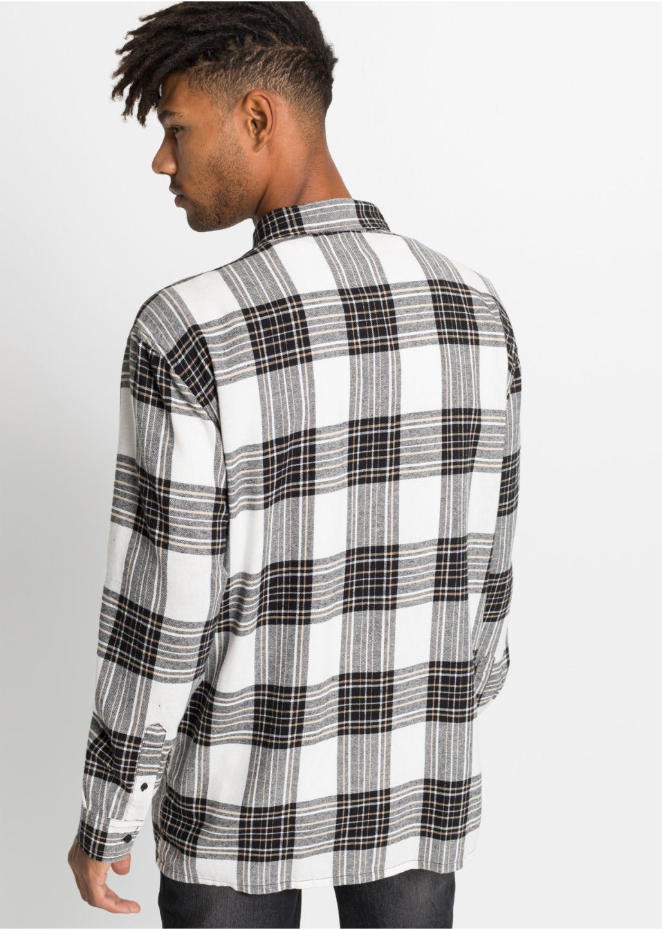 Chemise manches longues en flanelle, Loose Fit