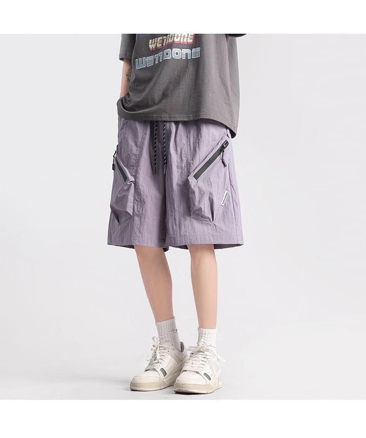 Breeson - Cargoshorts met trekkoord in de taille en wijde pijpen