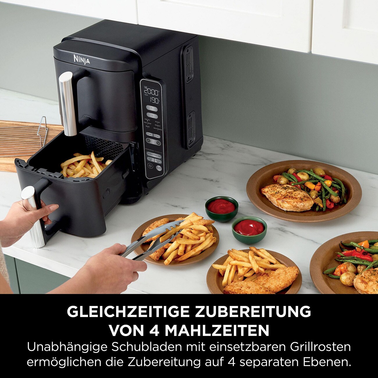 Ninja Double Stack SL300EU schwarz Heißluftfritteuse