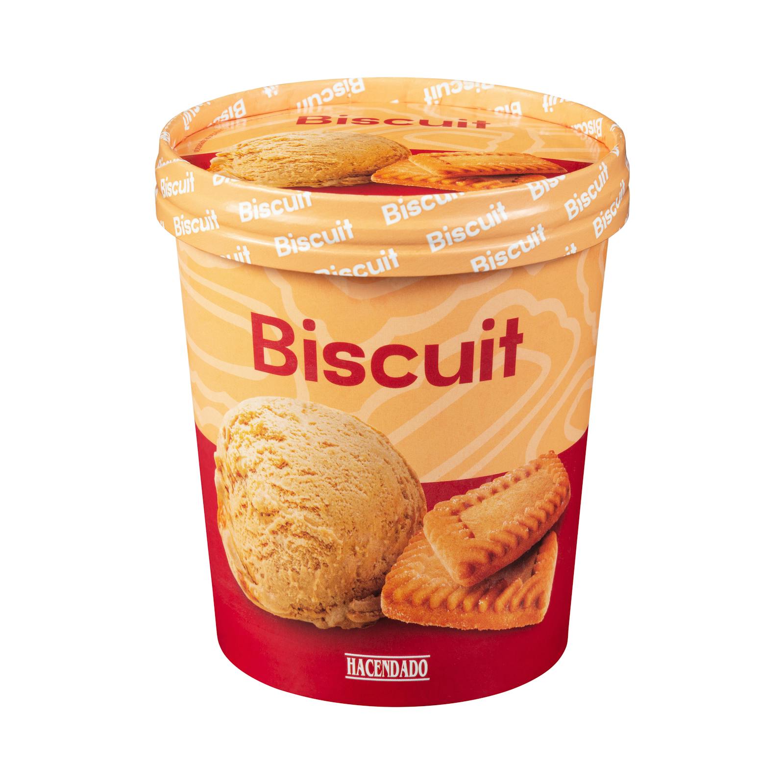 Glace au biscuit Hacendado au goût de biscuit caramélisé