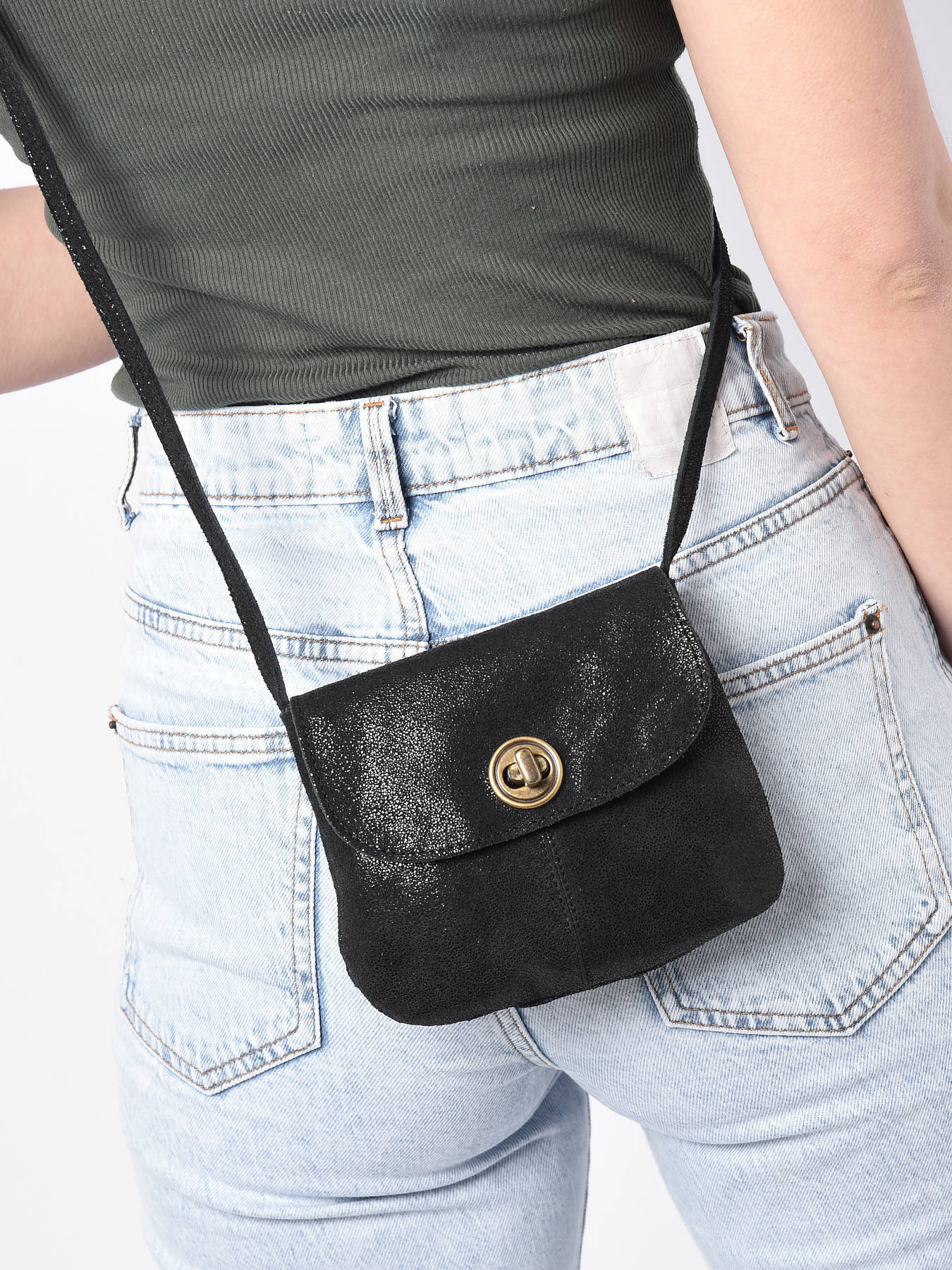 Sac bandoulire Totally royal cuir PIECES