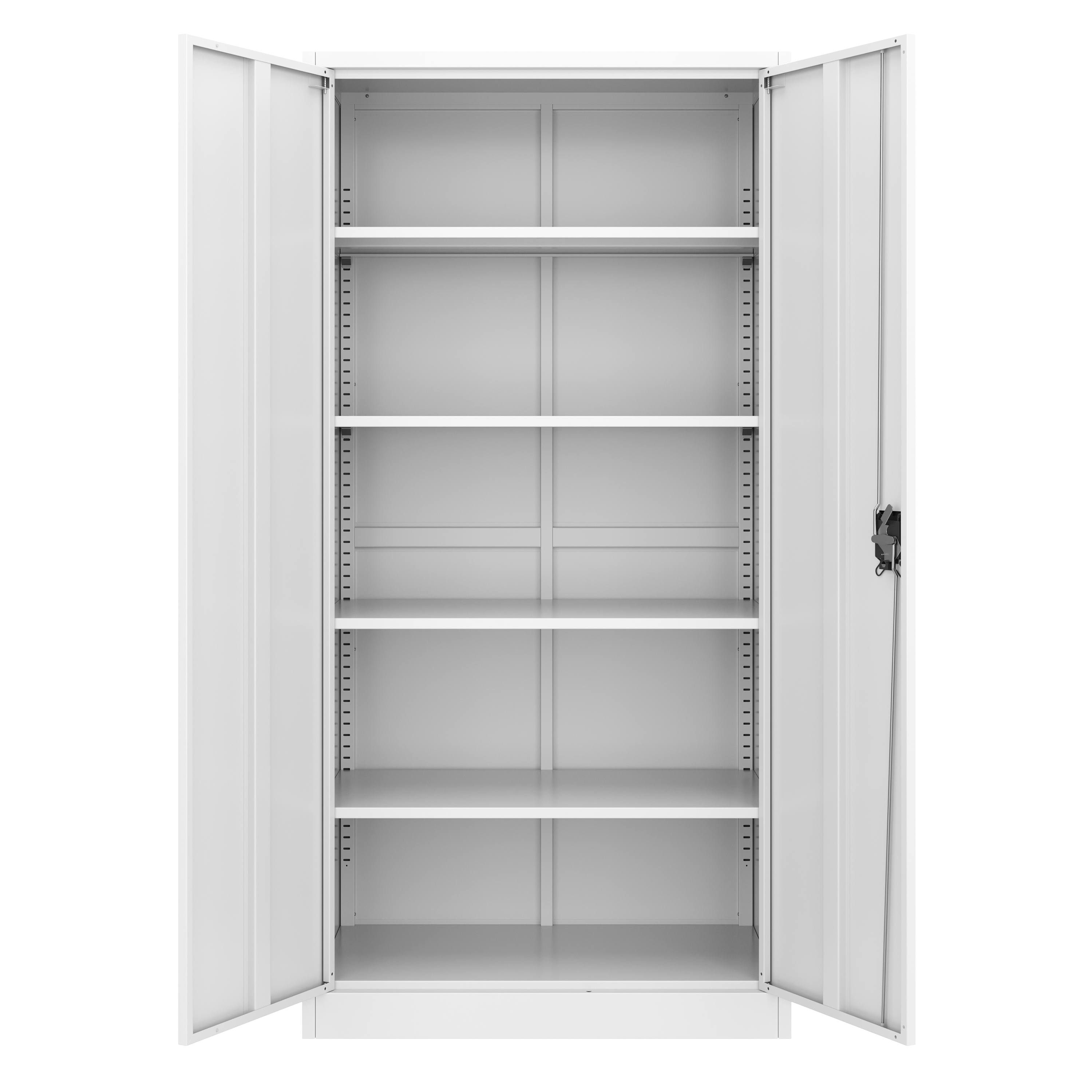 Aktenschrank mit 5 Böden 90 x 180 cm weiss
