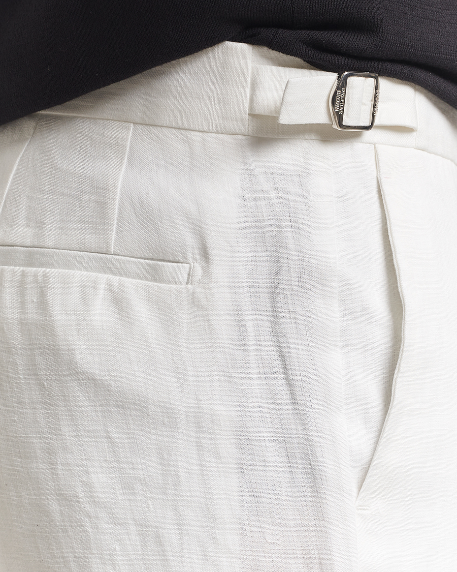 Orlebar Brown Griffon Italian Linen Trousers White Sand