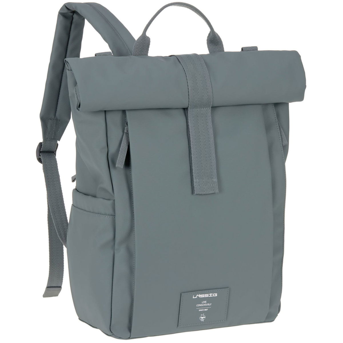 LässigLässig   Green Label Wickelrucksack Rolltop Up anthrazit muster