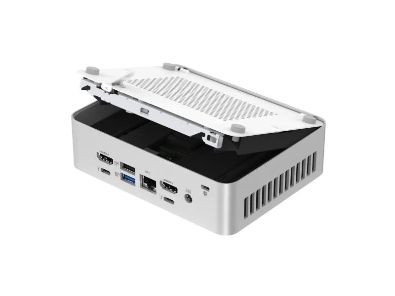 ASUS NUC 15 Pro  RNUC15CRSU700002 - Barebone - mini PC 1 x Core Ultra 7 255H / op til 5.1 GHz - RAM 0 GB - Arc Graphics 140T - IEEE 802.11ax (Wi-Fi 6), IEEE 802.11be (Wi-Fi 7), Bluetooth 5.4, 2.5 Gigabit Ethernet, Gigabit Ethernet - sølv