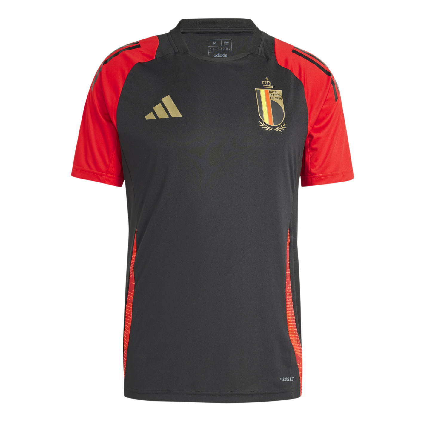 Adidas België Trainingsshirt 2024-2026 Zwart Rood Goud