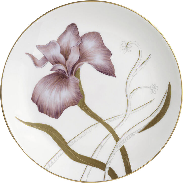 Royal Copenhagen Flora tallerken iris 19 cm Hvid