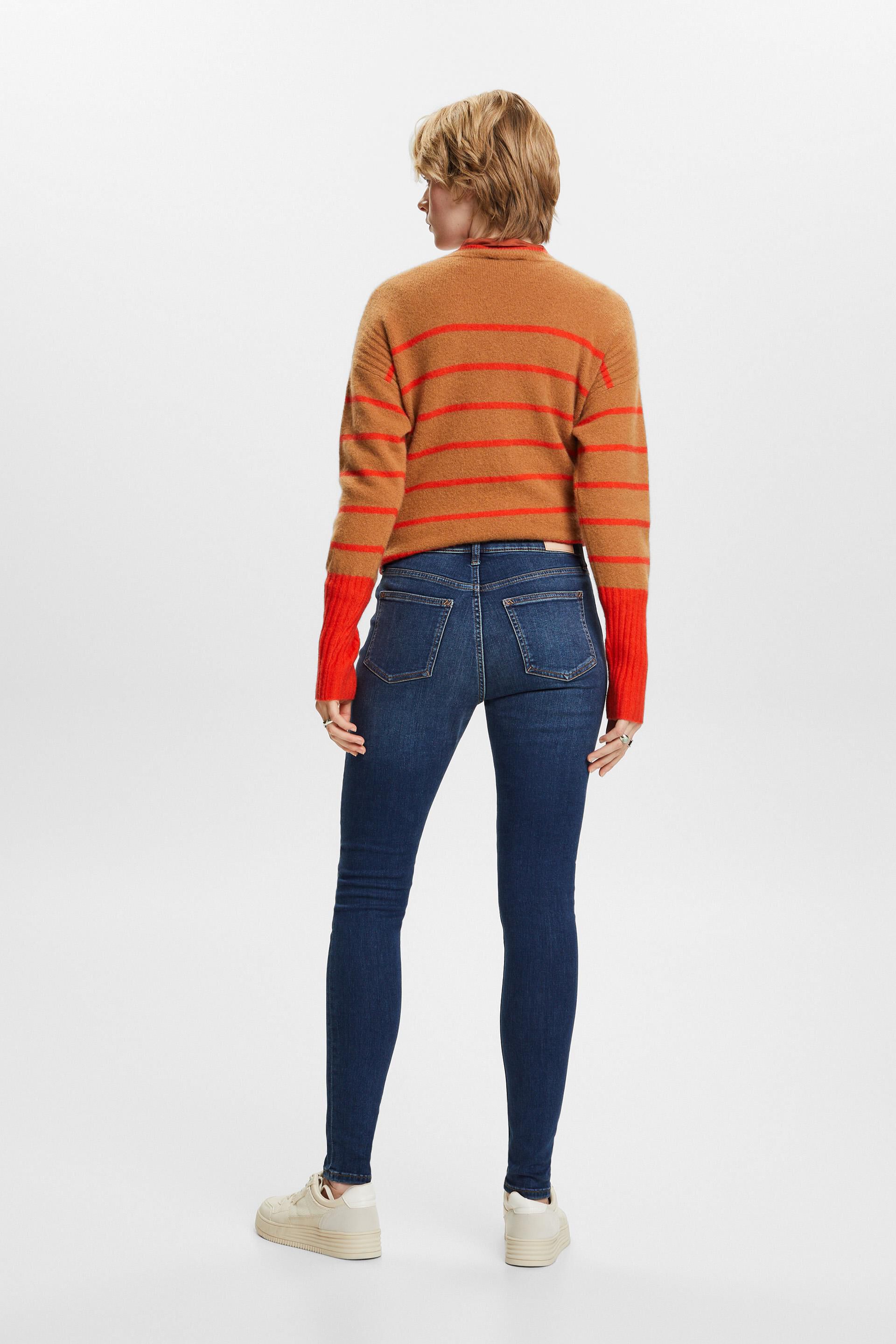 En matière recyclée : jean stretch de coupe Skinny Fit taille haute
