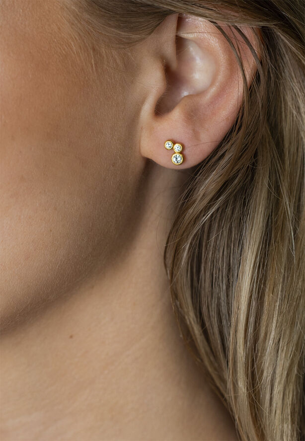 ByBiehl Stardust Stud 3 -GP Gold plated silv