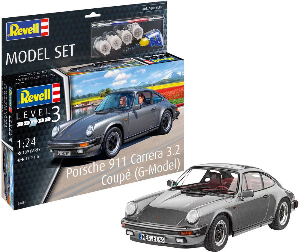 MAQUETTE - MODEL SET PORSCHE 911 CARRERA 3.2 COUPE (G-MODEL) - 1\/24