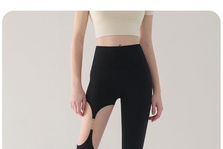 Sishan - Sportlegging met hoge taille en uitsparingen
