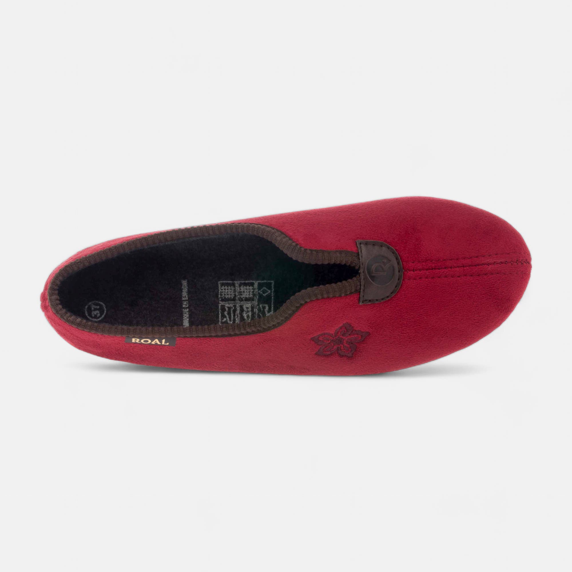 Pantoufles pieds sensibles Femme rouge
