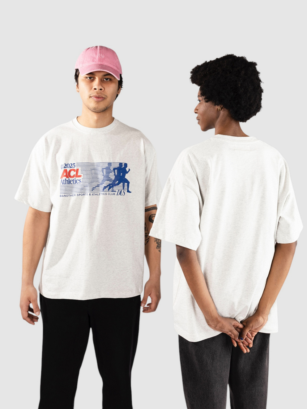 Another Cotton Lab Athletics Oversized T-Shirt ash grey